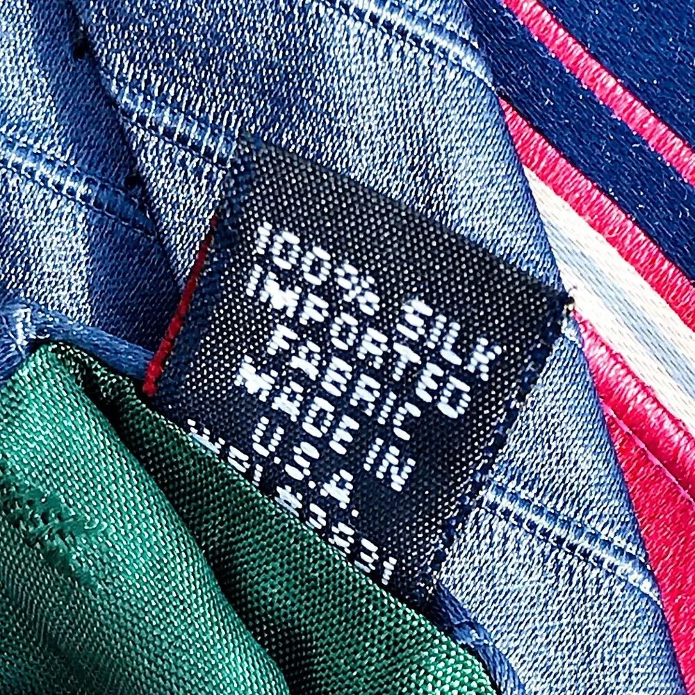 Tommy Hilfiger Tie Vintage Y2K Stripe Repp Weave Two Tone Pink Blue Preppy